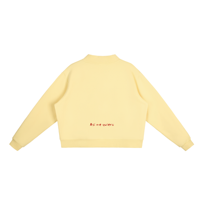 Essential Fleece Mock-Neck Crew Sweatshirt