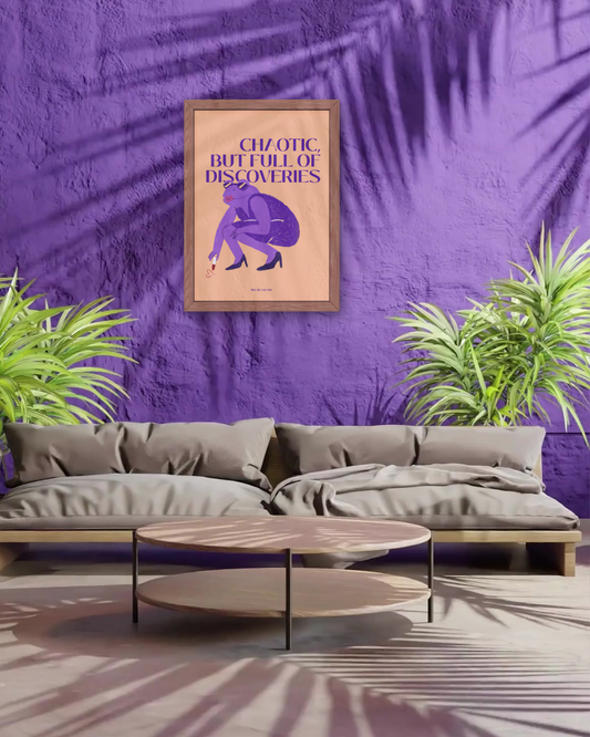 Chaotic - High-Quality Paper Ready to Hang - Museum-Quality Matte Paper Wooden Framed Poster