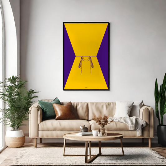 Chromatic Wing -  Printed Art - Museum-Quality Matte Paper Wooden Framed Poster