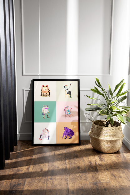 The Frogs Whisper -  Printed Art - Museum-Quality Matte Paper Wooden Framed Poster