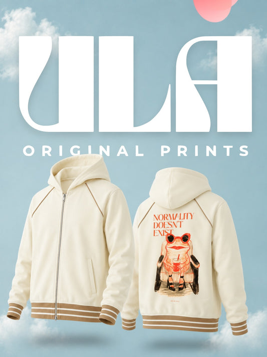 Striped Trim Zip-Up Hoodie