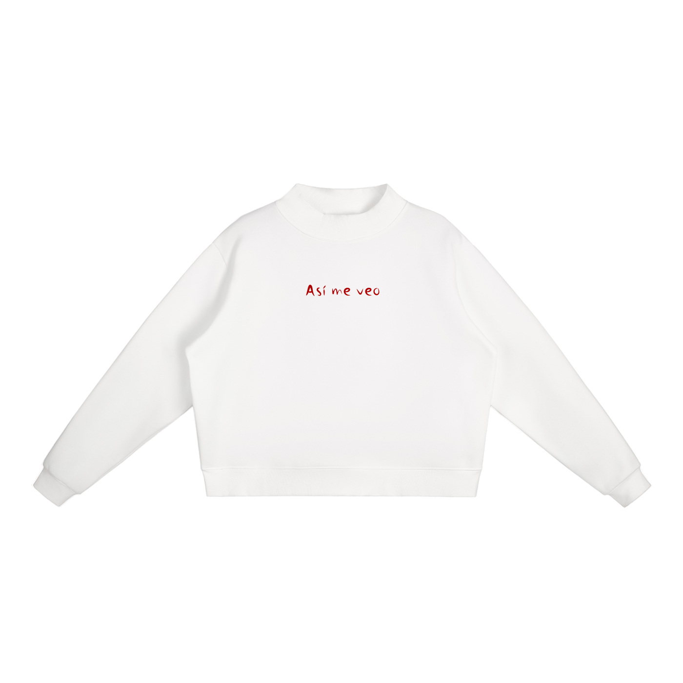 Essential Fleece Mock-Neck Crew Sweatshirt